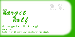 margit wolf business card